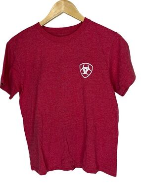 Ariat Kids Short Sleeve Crewneck Tee - Red large